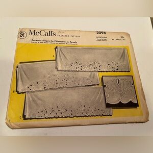 VINTAGE McCALL’S CUTWORK DESIGN PATTERNS.
